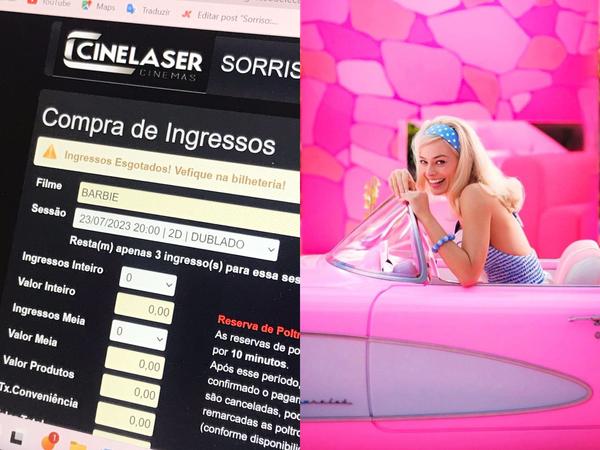 Sorriso: Sessões de Barbie estão esgotadas até domingo (23/07) no cinema